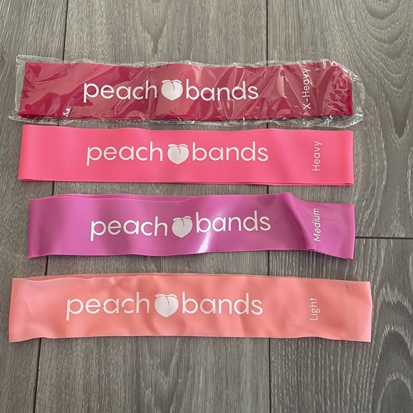 Peach resistance bands in Light, Medium, Heavy and X-Heavy - Picture 1 of 2